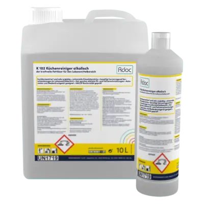 produkt Bild von K 102 Küchenreiniger alkalisch auf durchsichtiegen Hintergrund