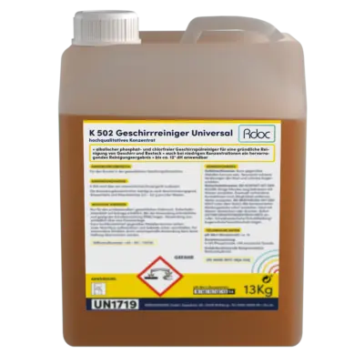 produkt Bild von K 502 Geschirrreiniger Universal auf durchsichtiegen Hintergrund