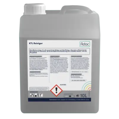 produkt Bild von KTL Reiniger auf durchsichtiegen Hintergrund
