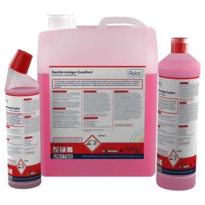 produkt Bild von Sanitärreiniger Exzellent auf durchsichtiegen Hintergrund