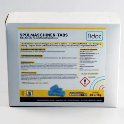 produkt Bild von SPÜLMASCHINEN-TABS 2in1 auf weißen hintergrund